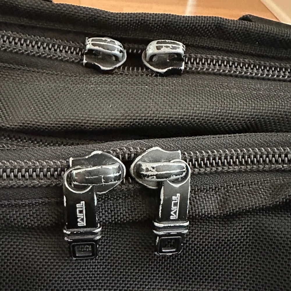 Tumi Alpha Expandable Black Nylon Satchel Crossbody